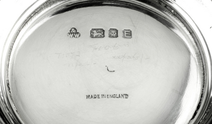 Early Georgian Reproduction Silver Tea Set - Bullet Teapot, Hot Water Jug, Sparrow Beak Milk Jug, Sugarbowl
